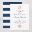 Search for floral nautical bridal shower invitations Ocean