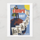 Search for vintage world globe postcards Europe