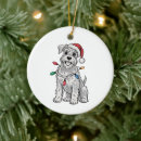 Search for miniature schnauzer christmas tree decorations Santa