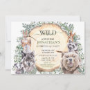 Search for trees birthday invitations Wild one