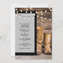 Search for cowboy boots wedding invitations Wood