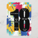 Search for paint splatter birthday invitations Boy