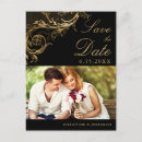Search for damask save the dates Black and gold