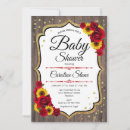 Search for rustic wood baby shower invitations Floral