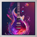Search for music guitar posters Purple