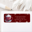 Search for hot chocolate return address labels Snowflakes