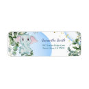 Search for blue elephant return address labels Mother to be
