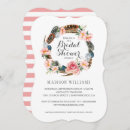Search for feather bridal shower invitations Vintage