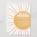 Search for our little sunshine birthday invitations Retro