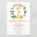 Search for yellow giraffe baby shower invitations Floral