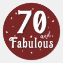 Search for 70 and fabulous round stickers Elegant