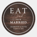 Search for eat drink be married wedding stickers Country
