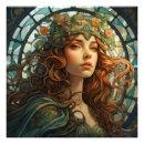 Search for art nouveau stained glass flower posters Mosaic