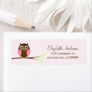 Search for pink owl return address labels Owls