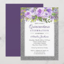 Search for purple silver quinceanera invitations Flowers