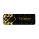 Search for gold damask return address labels Vintage