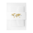 Search for gold foil invitation belly bands World map