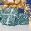 Search for christmas teal wrapping paper Snowflakes