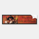 Search for witch on broom bumper stickers Magic