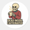 Search for funny coffee stickers Caffeinated