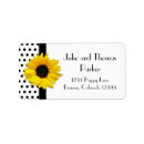 Search for black white yellow return address labels Sunflower
