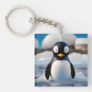 Search for cute penguins square key rings Ice