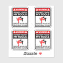 Search for auto mechanic stickers Warning