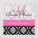 Search for hot pink bridal shower invitations White