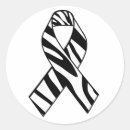 Search for black awareness ribbon stickers Zebra