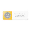 Search for yellow chevron return address labels Modern