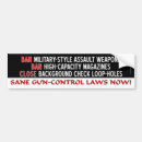Search for gun control bumper stickers Ban assault weapons
