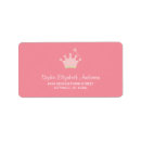 Search for kids girls return address labels Princess