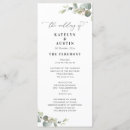 Search for greenery wedding programs Eucalyptus