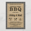 Search for bbq rehearsal dinner invitations Black and white