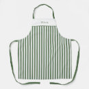 Search for forest green aprons Green and white