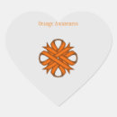 Search for kidney cancer heart stickers Orange