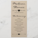 Search for bridal party programmes Ceremony