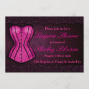 Search for cute lingerie bridal shower invitations Pink