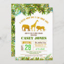Search for gold safari baby shower invitations A little wild one