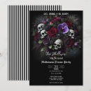 Search for skull halloween invitations Purple