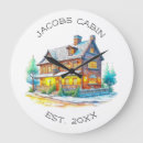 Search for log cabin clocks Snow