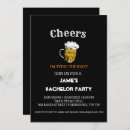 Search for beer bachelor party invitations Black