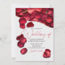 Search for red petal invitations Red rose petals