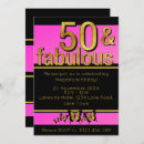 Search for fifty and fabulous 50th birthday invitations Glam