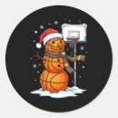 Search for basketball christmas stickers Santa