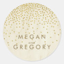 Search for gold confetti wedding stickers Vintage
