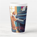 Search for cat playing piano mugs Funny