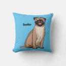 Search for funny pug cushions Cartoon