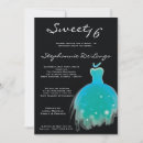 Search for aqua sweet 16 invitations Sixteen