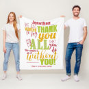 Search for thank you blankets Typography